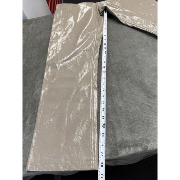 Abercrombie & Fitch 90s Straight Curve Love Patent Vegan Leather Pants 30/10 - Picture 12 of 14